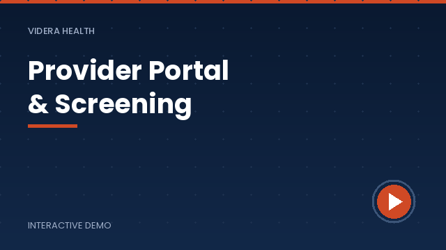 Provider Portal & Screening