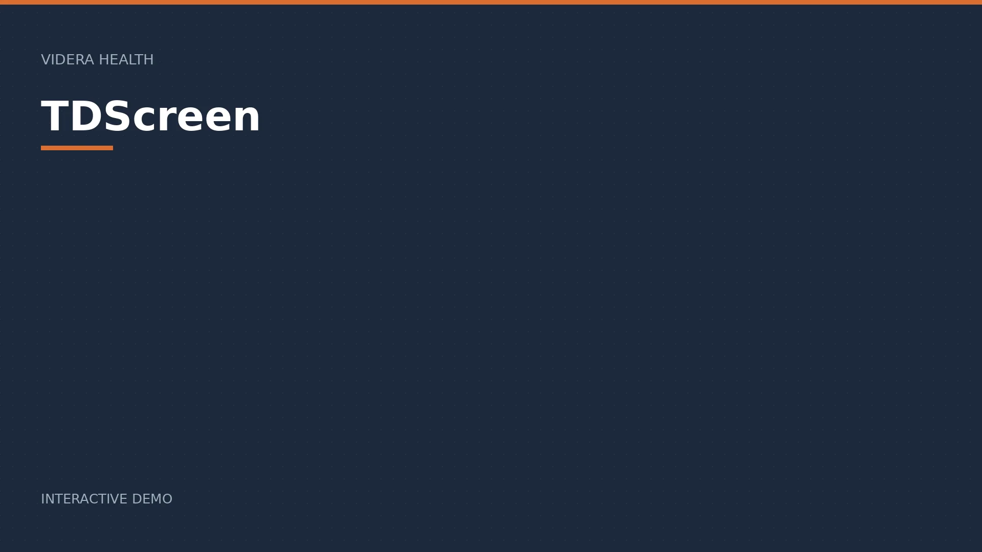 TDScreen interactive demo preview